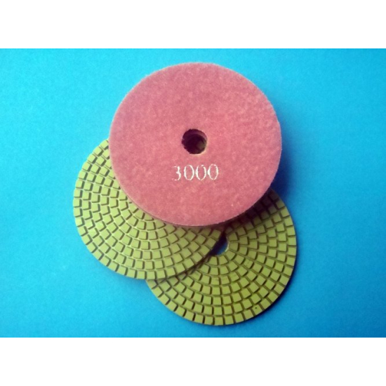 RZEP POLERSKI DO GRESU GRANITU MARMURU NA MOKRO 100mm KOMPLET