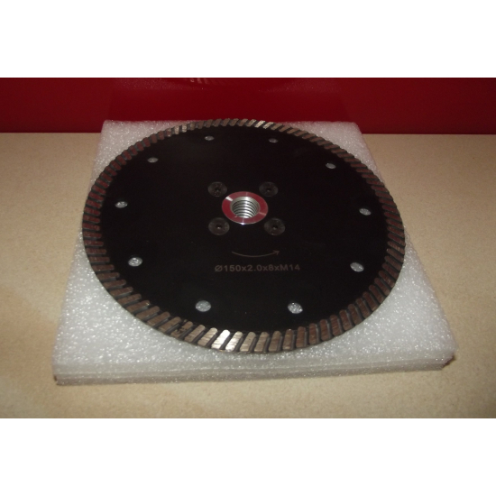 TARCZA DIAMENTOWA DO GRANITU KAMIENIA TURBO 150mm FLANSZA / GWINT M14