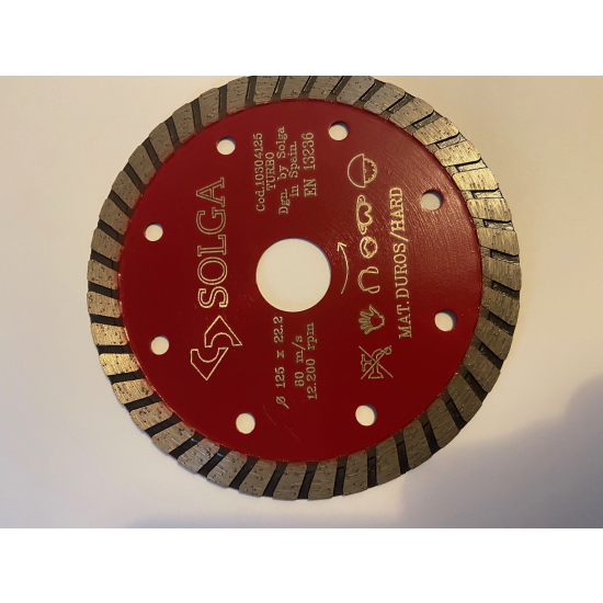PRECYZYJNA TARCZA DIAMENTOWA SOLGA 125MM DO GRANITU I BAZALTU