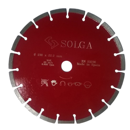 PROFESJONALNA TARCZA DIAMENTOWA SOLGA 230MM DO GRANITU,BAZALTU