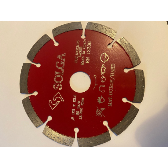 TARCZA DIAMENTOWA SOLGA 125MM DO GRANITU I BAZALTU